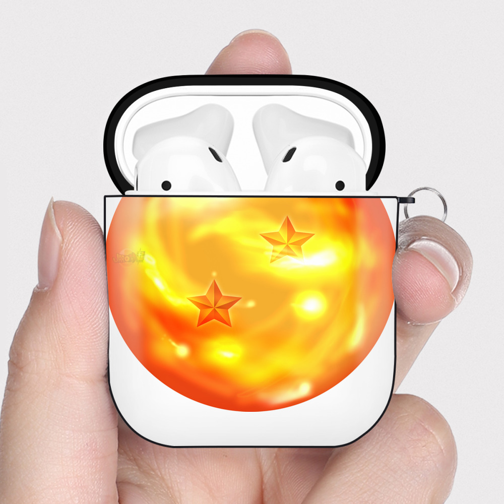 （画像用） ドラゴンボール DRAGON BALL AirPods 第2世代保護ケース ハードシェル ブラック 耐衝撃・防指紋・カラビナ付き