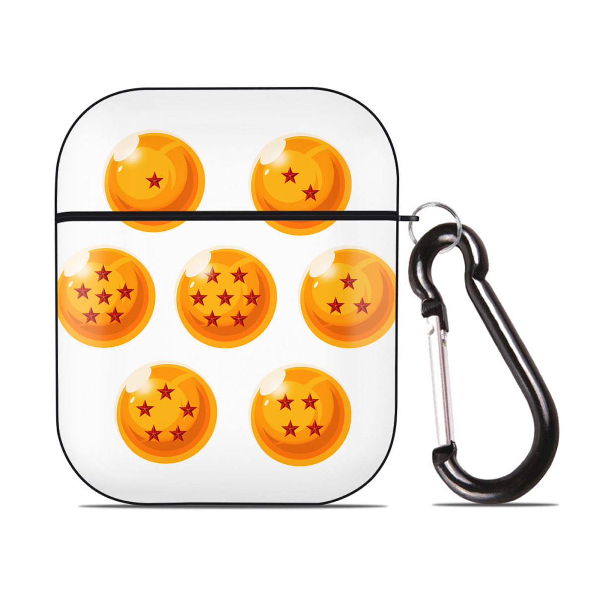 （画像用） ドラゴンボール DRAGON BALL AirPods 第2世代保護ケース ハードシェル ブラック 耐衝撃・防指紋・カラビナ付き