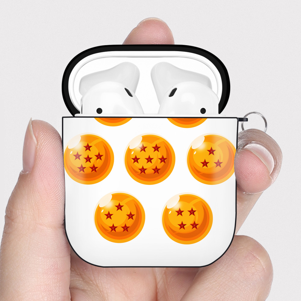 （画像用） ドラゴンボール DRAGON BALL AirPods 第2世代保護ケース ハードシェル ブラック 耐衝撃・防指紋・カラビナ付き