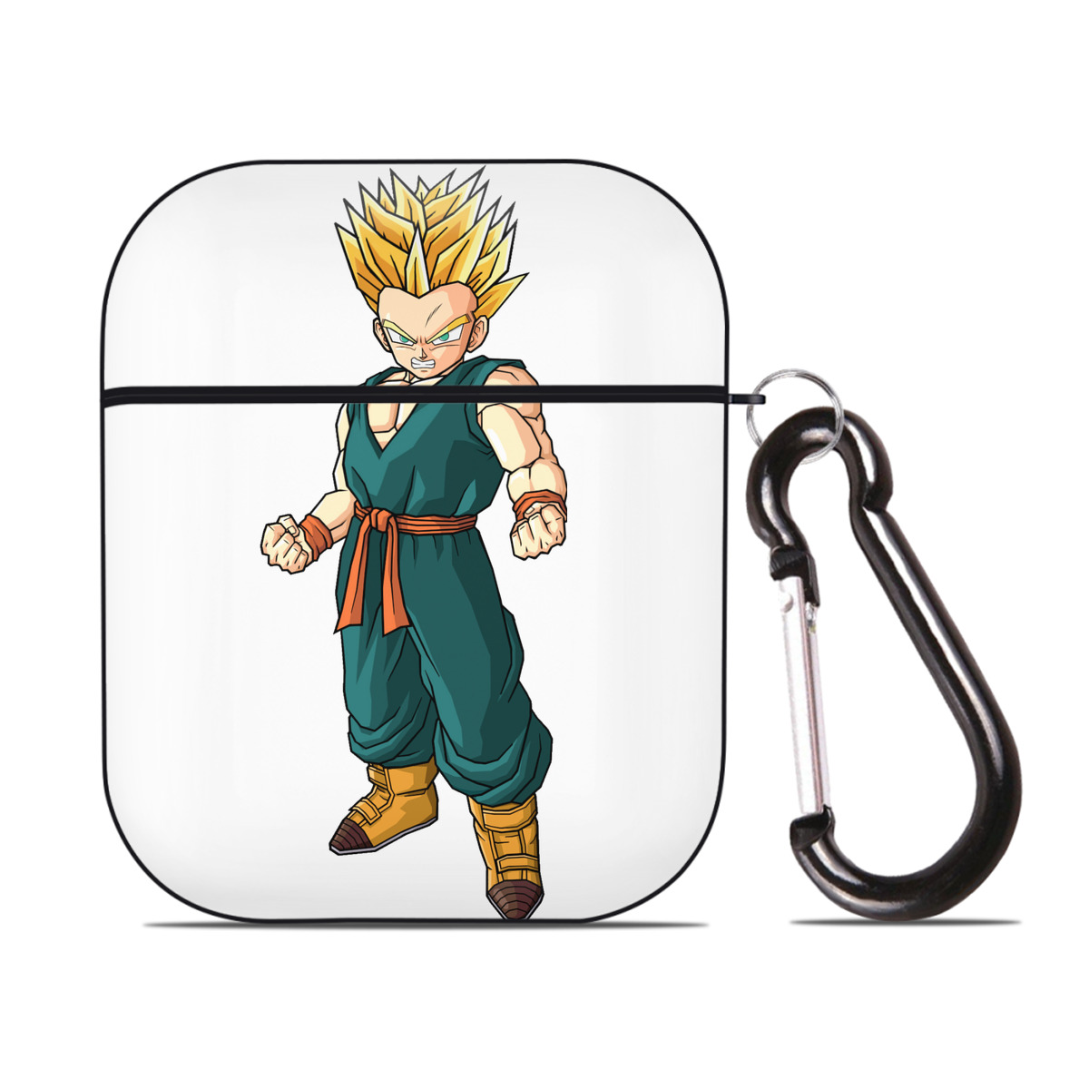 （画像用） ドラゴンボール DRAGON BALL AirPods 第2世代保護ケース ハードシェル ブラック 耐衝撃・防指紋・カラビナ付き