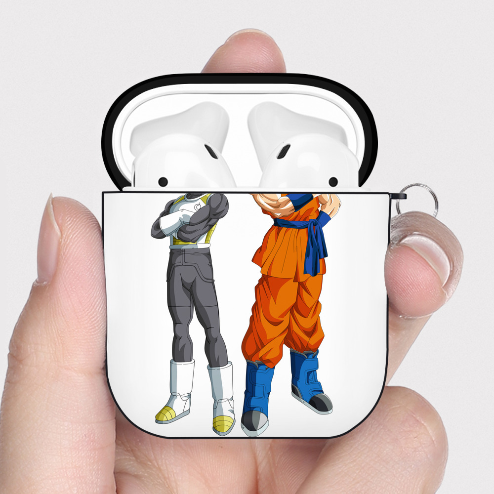 （画像用） ドラゴンボール DRAGON BALL AirPods 第2世代保護ケース ハードシェル ブラック 耐衝撃・防指紋・カラビナ付き