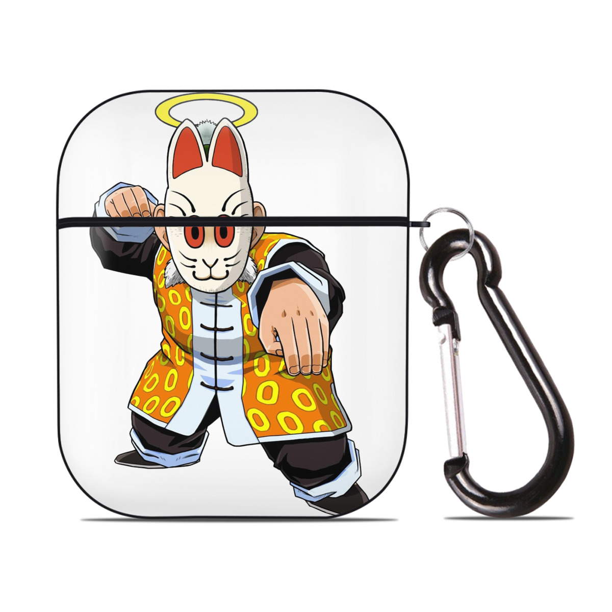（画像用） ドラゴンボール DRAGON BALL AirPods 第2世代保護ケース ハードシェル ブラック 耐衝撃・防指紋・カラビナ付き