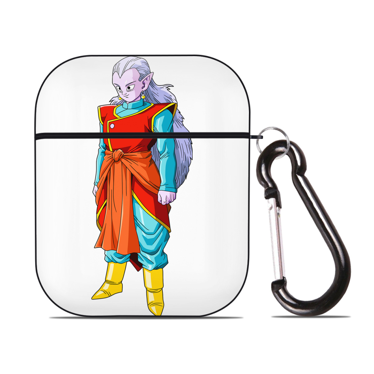 （画像用） ドラゴンボール DRAGON BALL AirPods 第2世代保護ケース ハードシェル ブラック 耐衝撃・防指紋・カラビナ付き