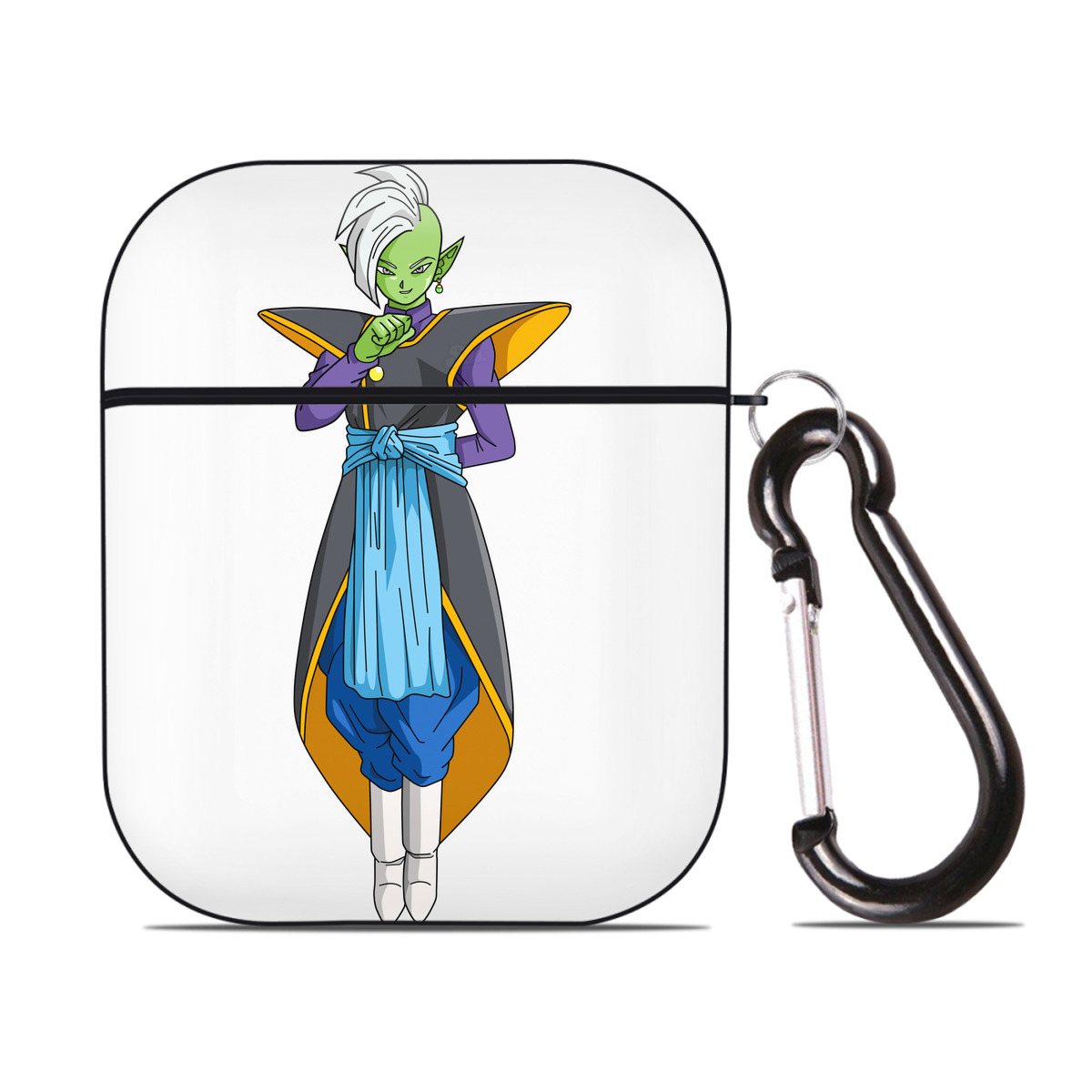 （画像用） ドラゴンボール DRAGON BALL AirPods 第2世代保護ケース ハードシェル ブラック 耐衝撃・防指紋・カラビナ付き