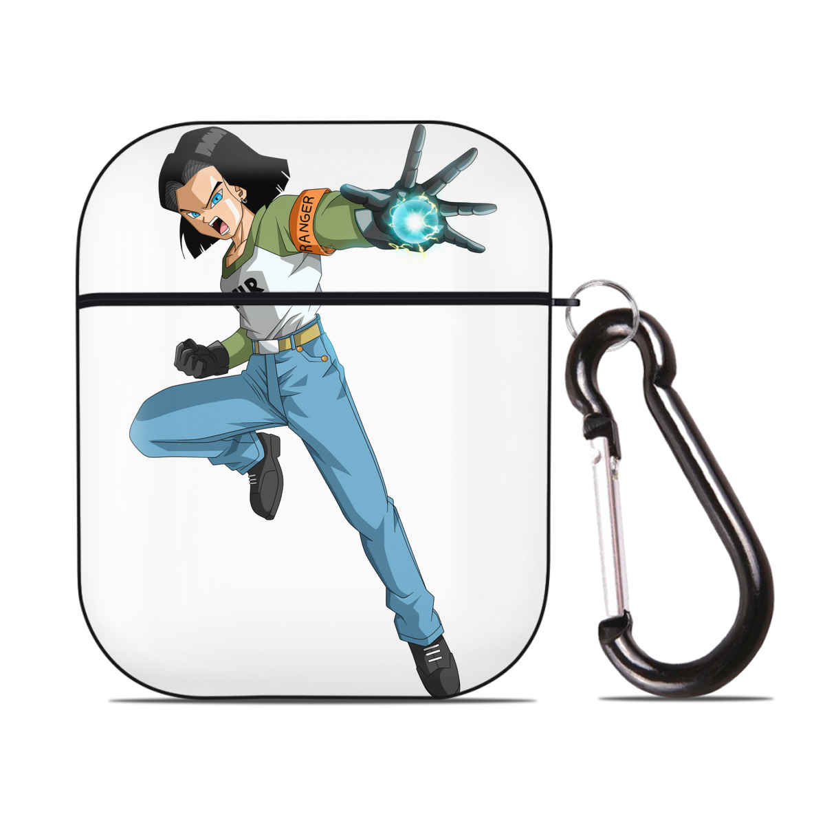 （画像用） ドラゴンボール DRAGON BALL AirPods 第2世代保護ケース ハードシェル ブラック 耐衝撃・防指紋・カラビナ付き