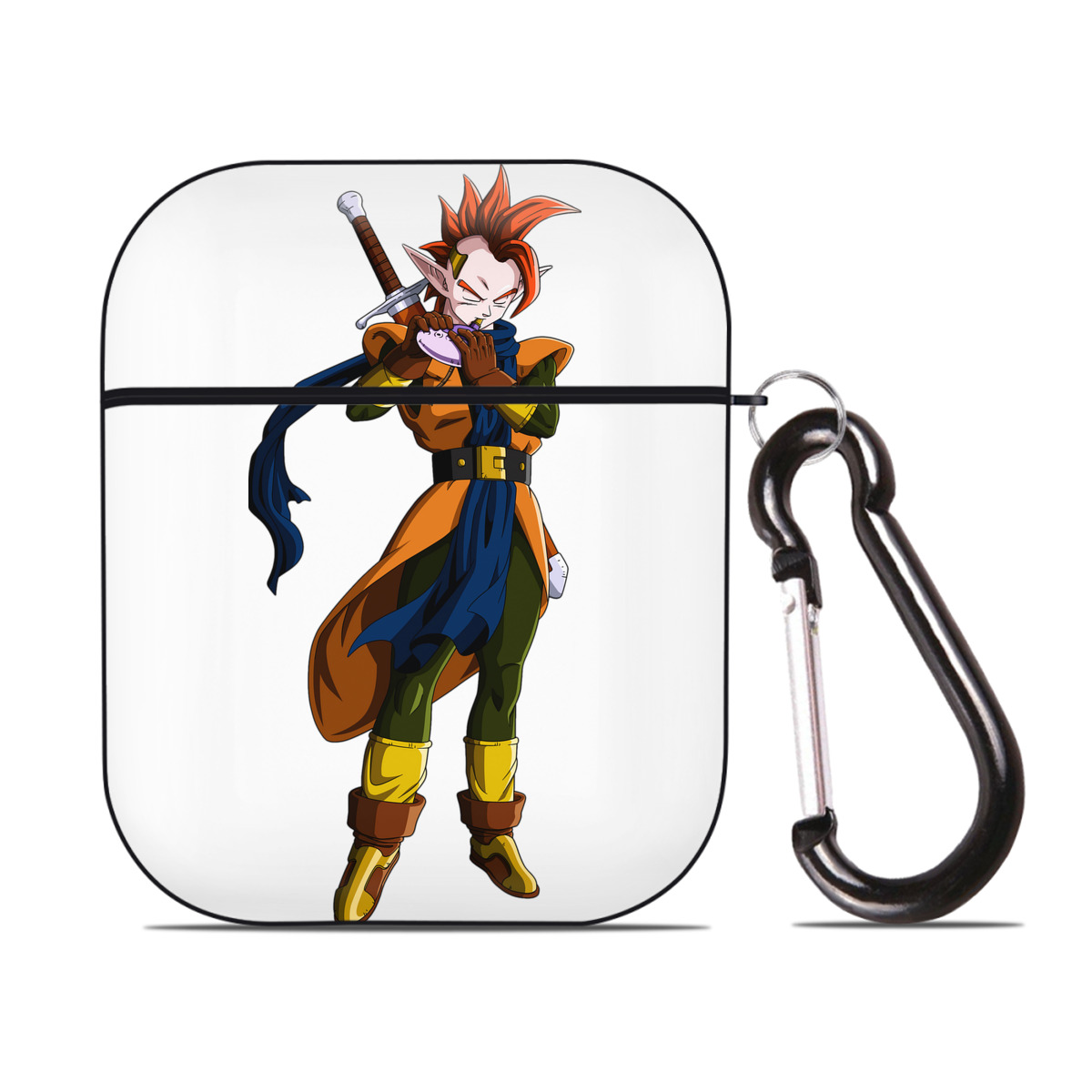 （画像用） ドラゴンボール DRAGON BALL AirPods 第2世代保護ケース ハードシェル ブラック 耐衝撃・防指紋・カラビナ付き