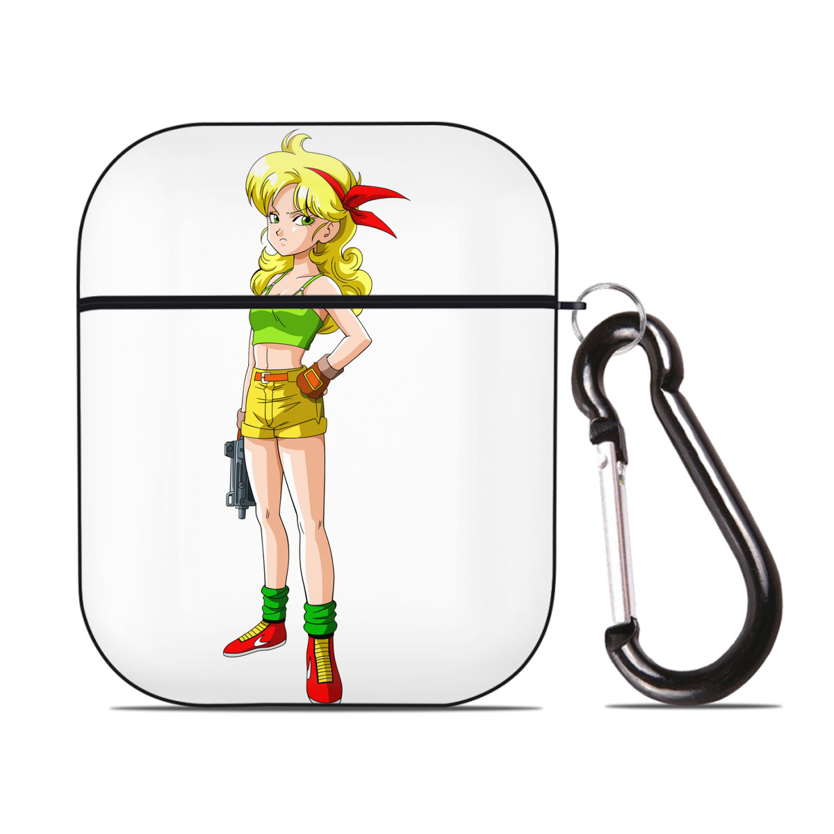 （画像用） ドラゴンボール DRAGON BALL AirPods 第2世代保護ケース ハードシェル ブラック 耐衝撃・防指紋・カラビナ付き
