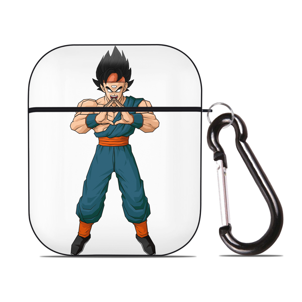 （画像用） ドラゴンボール DRAGON BALL AirPods 第2世代保護ケース ハードシェル ブラック 耐衝撃・防指紋・カラビナ付き