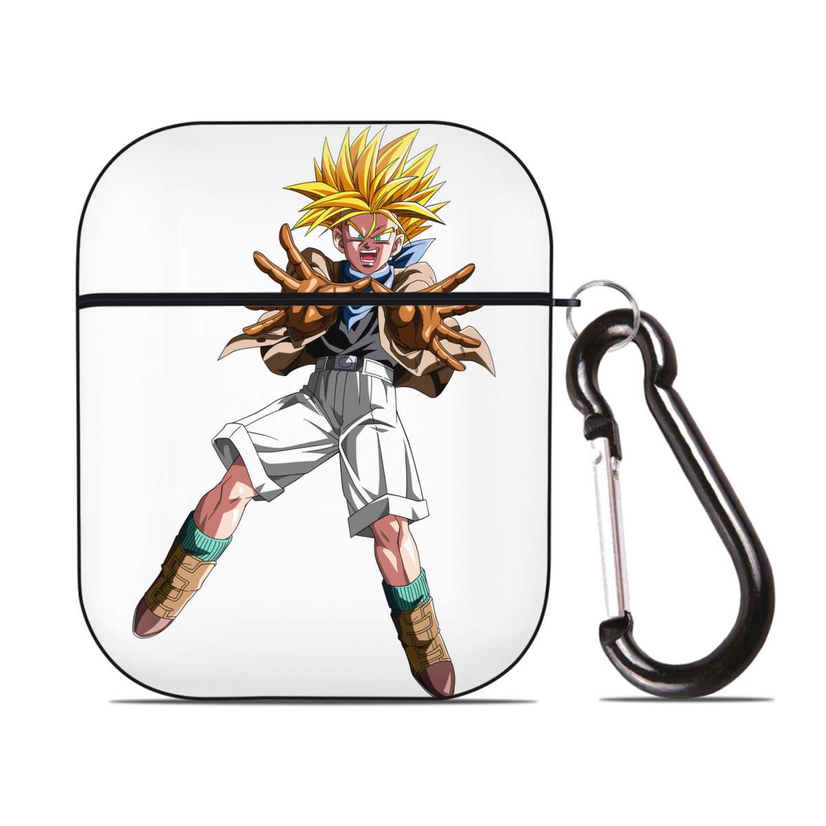 （画像用） ドラゴンボール DRAGON BALL AirPods 第2世代保護ケース ハードシェル ブラック 耐衝撃・防指紋・カラビナ付き