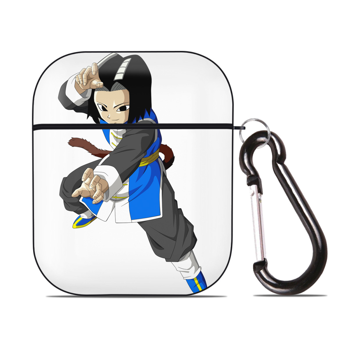 （画像用） ドラゴンボール DRAGON BALL AirPods 第2世代保護ケース ハードシェル ブラック 耐衝撃・防指紋・カラビナ付き