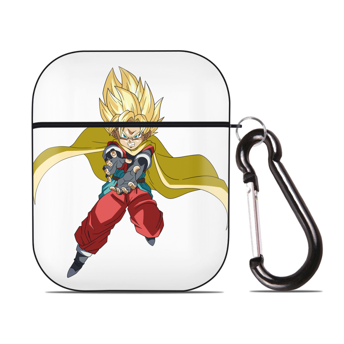 （画像用） ドラゴンボール DRAGON BALL AirPods 第2世代保護ケース ハードシェル ブラック 耐衝撃・防指紋・カラビナ付き