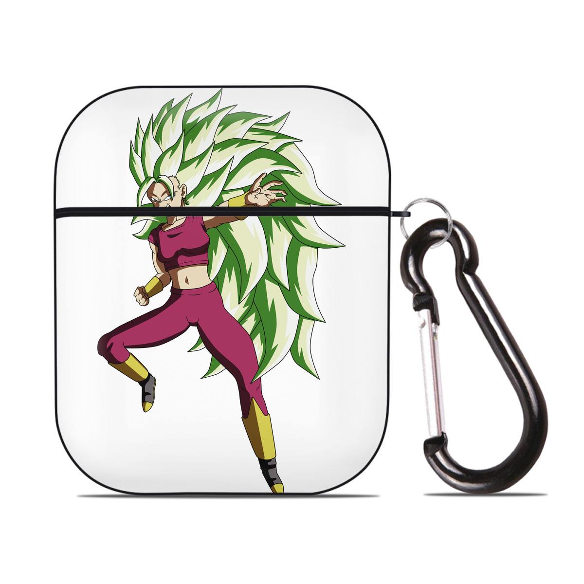 （画像用） ドラゴンボール DRAGON BALL AirPods 第2世代保護ケース ハードシェル ブラック 耐衝撃・防指紋・カラビナ付き