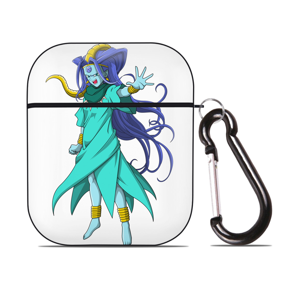 （画像用） ドラゴンボール DRAGON BALL AirPods 第2世代保護ケース ハードシェル ブラック 耐衝撃・防指紋・カラビナ付き