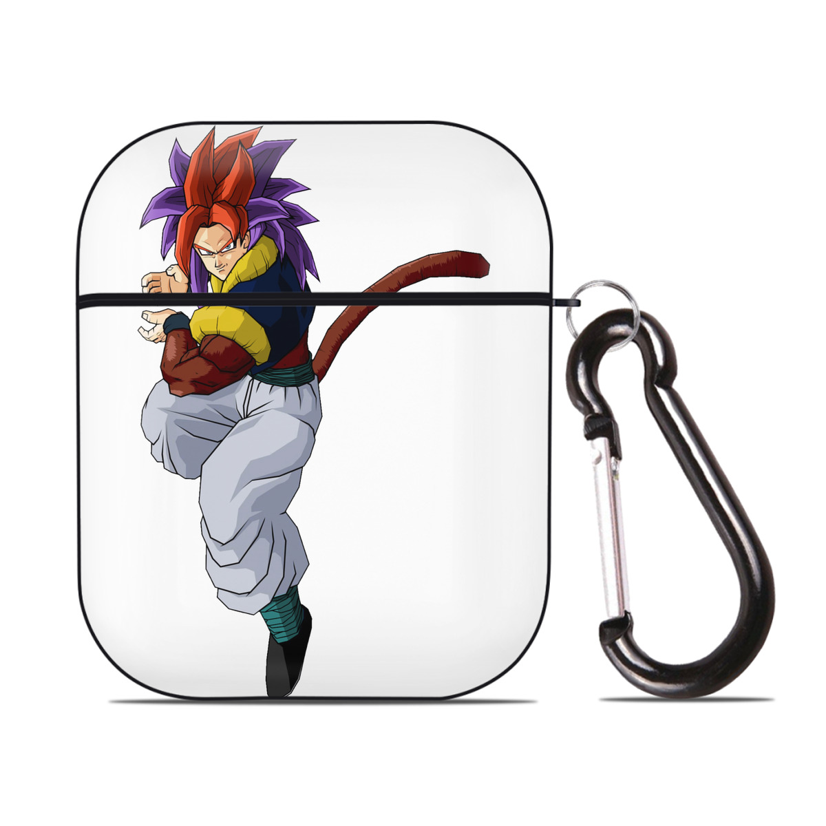 （画像用） ドラゴンボール DRAGON BALL AirPods 第2世代保護ケース ハードシェル ブラック 耐衝撃・防指紋・カラビナ付き