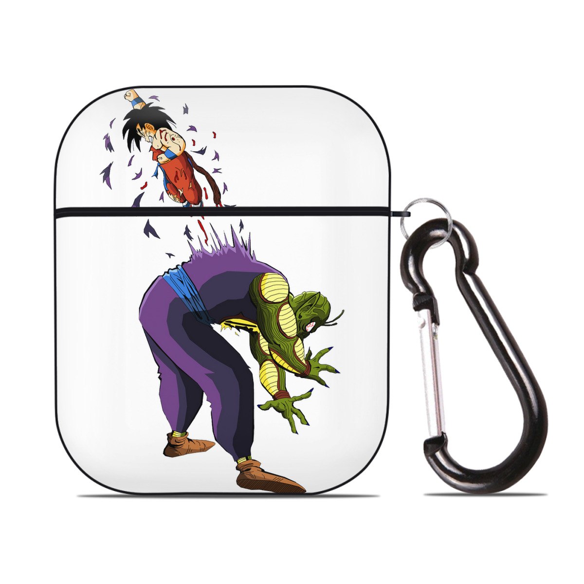 （画像用） ドラゴンボール DRAGON BALL AirPods 第2世代保護ケース ハードシェル ブラック 耐衝撃・防指紋・カラビナ付き