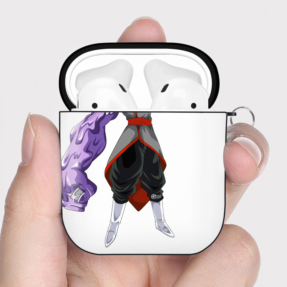 （画像用） ドラゴンボール DRAGON BALL AirPods 第2世代保護ケース ハードシェル ブラック 耐衝撃・防指紋・カラビナ付き