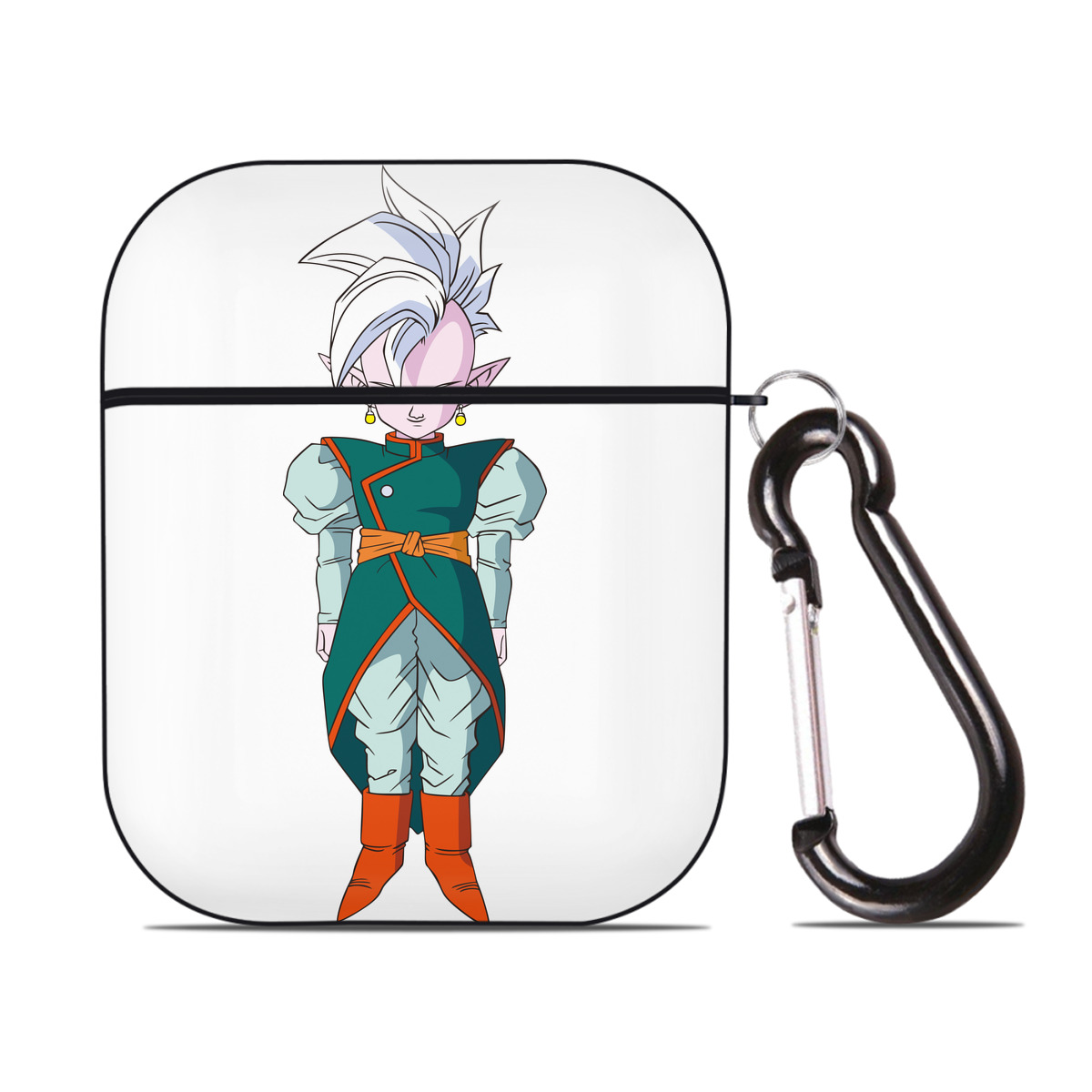 （画像用） ドラゴンボール DRAGON BALL AirPods 第2世代保護ケース ハードシェル ブラック 耐衝撃・防指紋・カラビナ付き