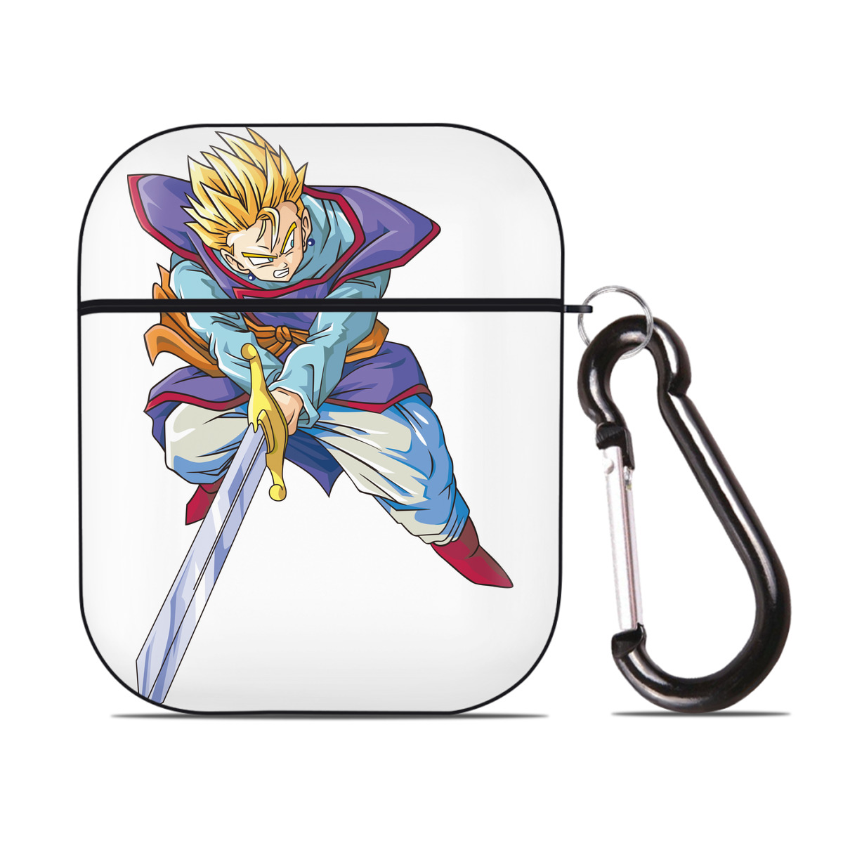 （画像用） ドラゴンボール DRAGON BALL AirPods 第2世代保護ケース ハードシェル ブラック 耐衝撃・防指紋・カラビナ付き