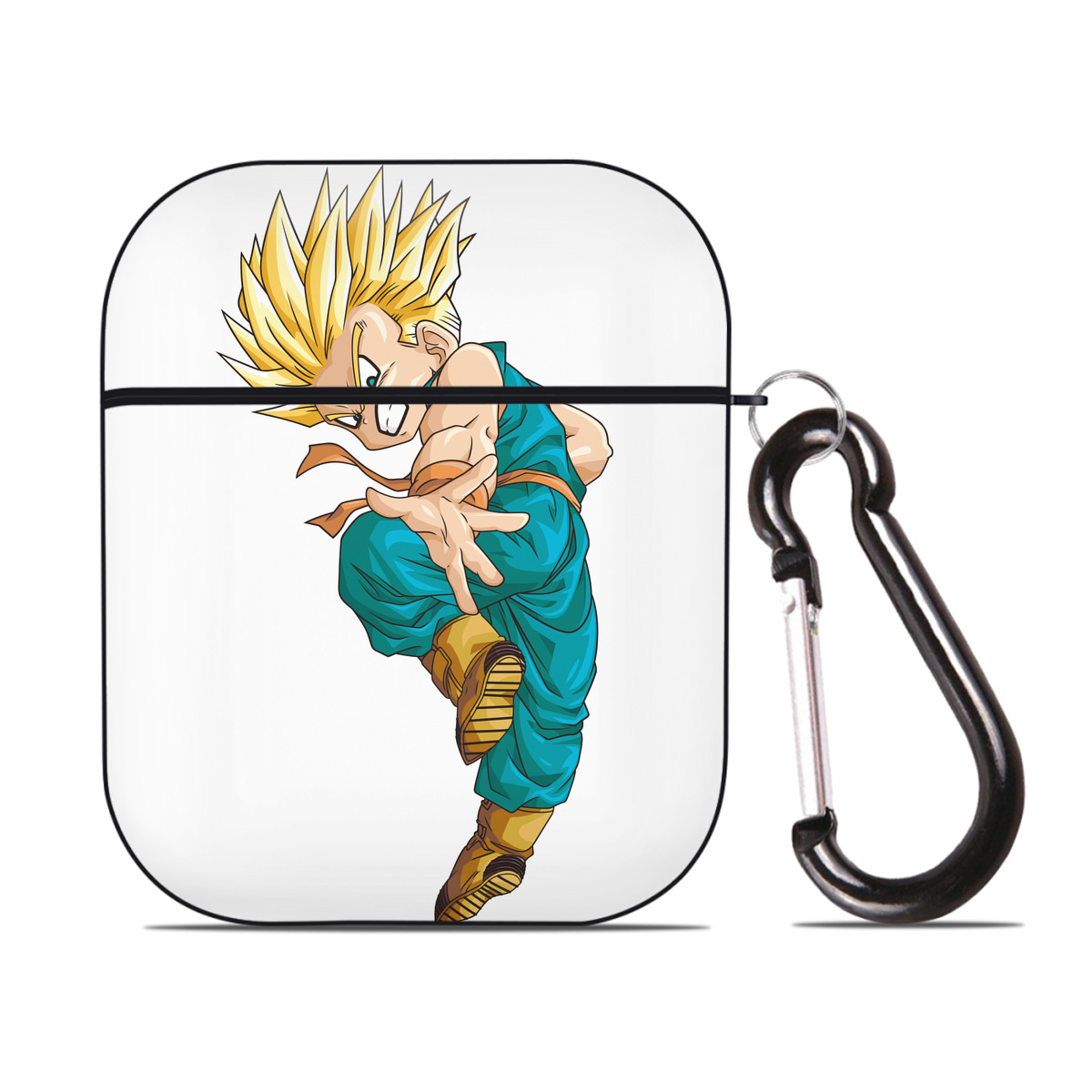 （画像用） ドラゴンボール DRAGON BALL AirPods 第2世代保護ケース ハードシェル ブラック 耐衝撃・防指紋・カラビナ付き