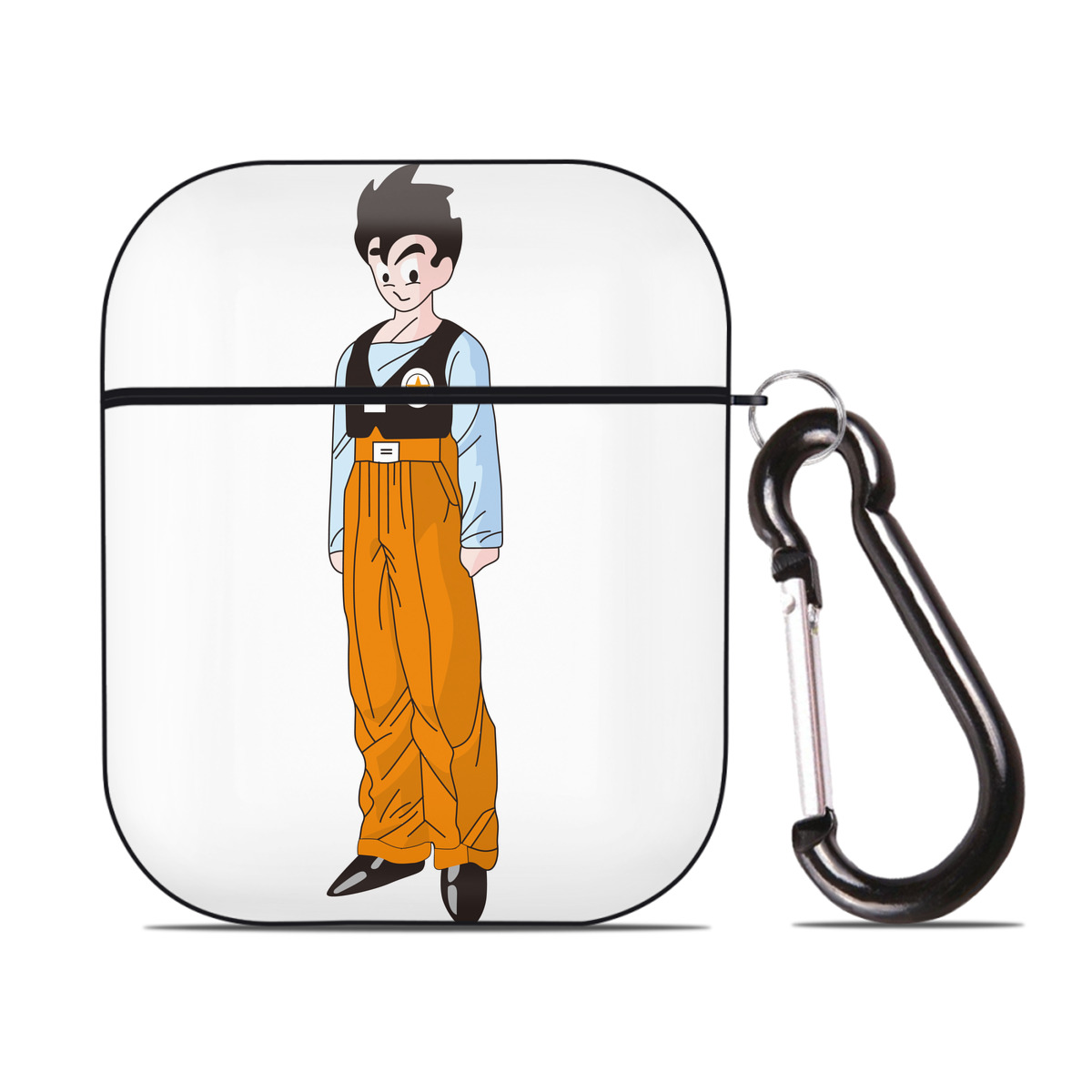 （画像用） ドラゴンボール DRAGON BALL AirPods 第2世代保護ケース ハードシェル ブラック 耐衝撃・防指紋・カラビナ付き