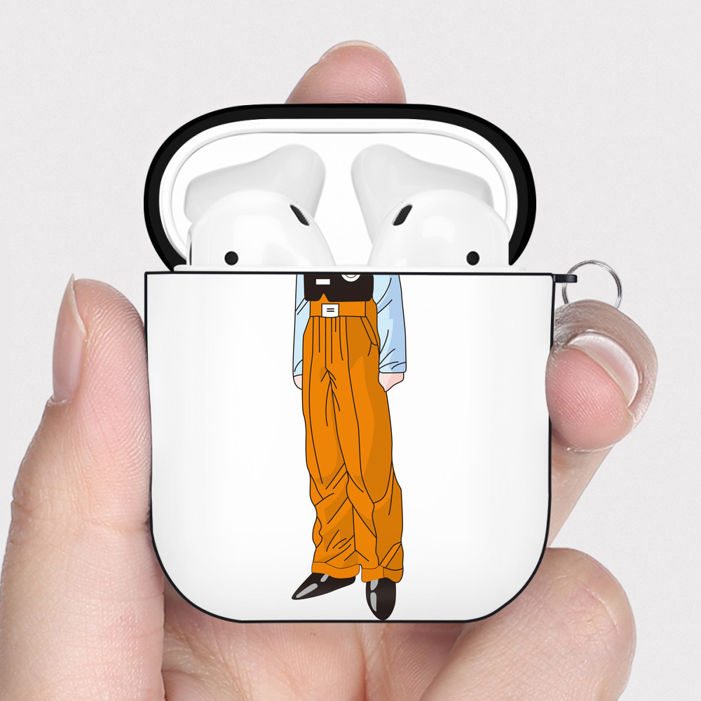 （画像用） ドラゴンボール DRAGON BALL AirPods 第2世代保護ケース ハードシェル ブラック 耐衝撃・防指紋・カラビナ付き