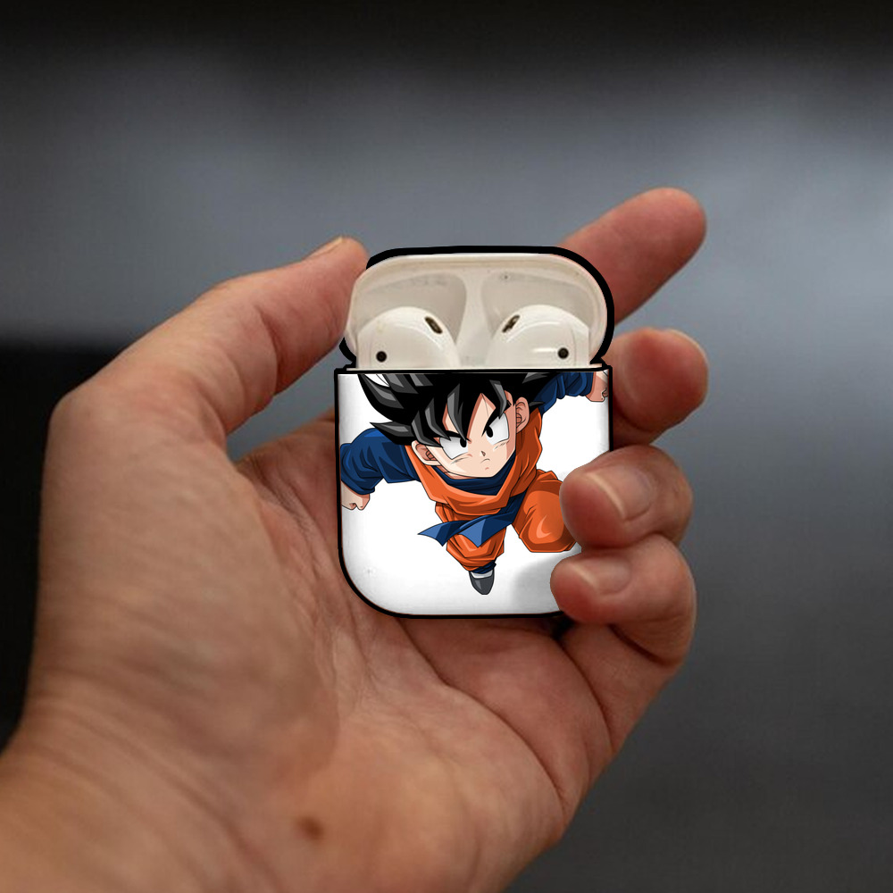 ドラゴンボール 孫悟空（そん ごくう）Son Goku カカロット DRAGON BALL Kakarotto AirPods 第2世代保護ケース ハードシェル ブラック 耐衝撃・防指紋・カラビナ付き