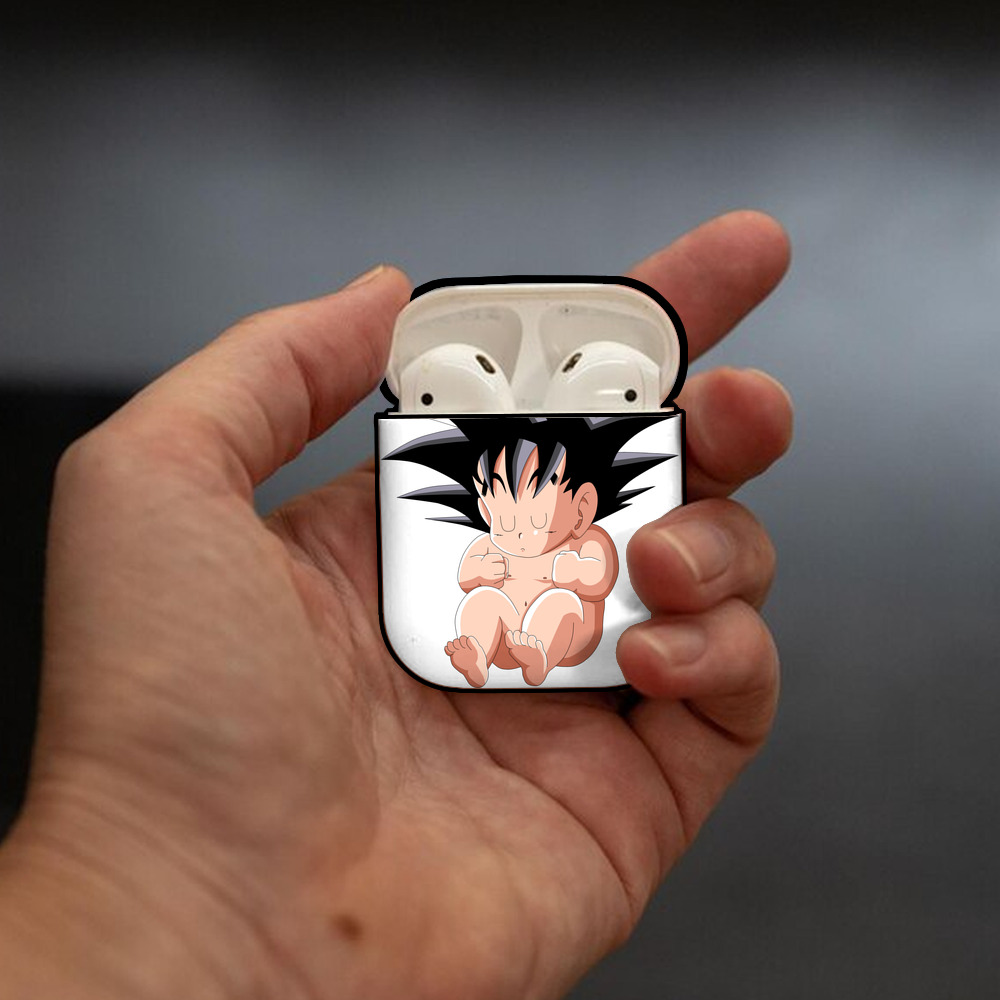 ドラゴンボール 孫悟空（そん ごくう）Son Goku カカロット DRAGON BALL Kakarotto AirPods 第2世代保護ケース ハードシェル ブラック 耐衝撃・防指紋・カラビナ付き
