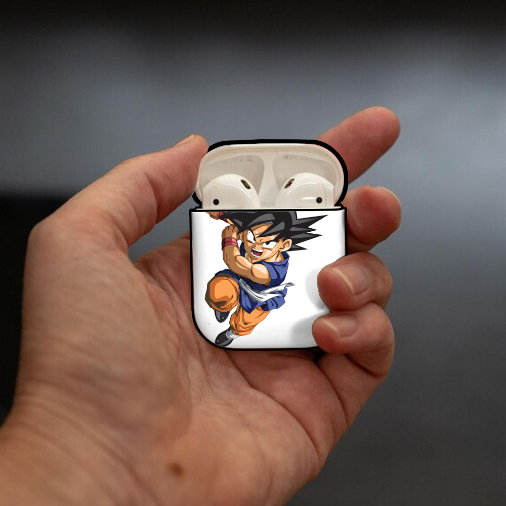 ドラゴンボール 孫悟空（そん ごくう）Son Goku カカロット DRAGON BALL Kakarotto AirPods 第2世代保護ケース ハードシェル ブラック 耐衝撃・防指紋・カラビナ付き