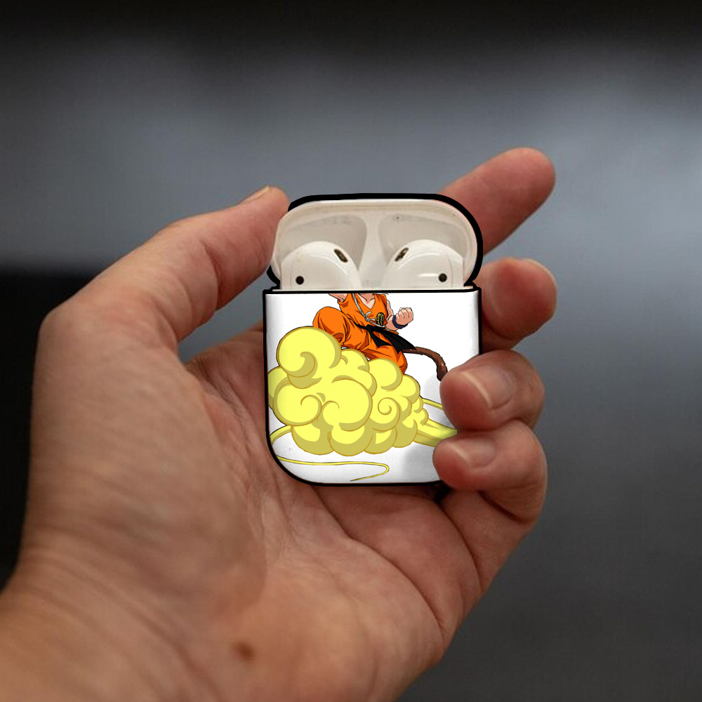 ドラゴンボール 孫悟空（そん ごくう）Son Goku カカロット DRAGON BALL Kakarotto AirPods 第2世代保護ケース ハードシェル ブラック 耐衝撃・防指紋・カラビナ付き