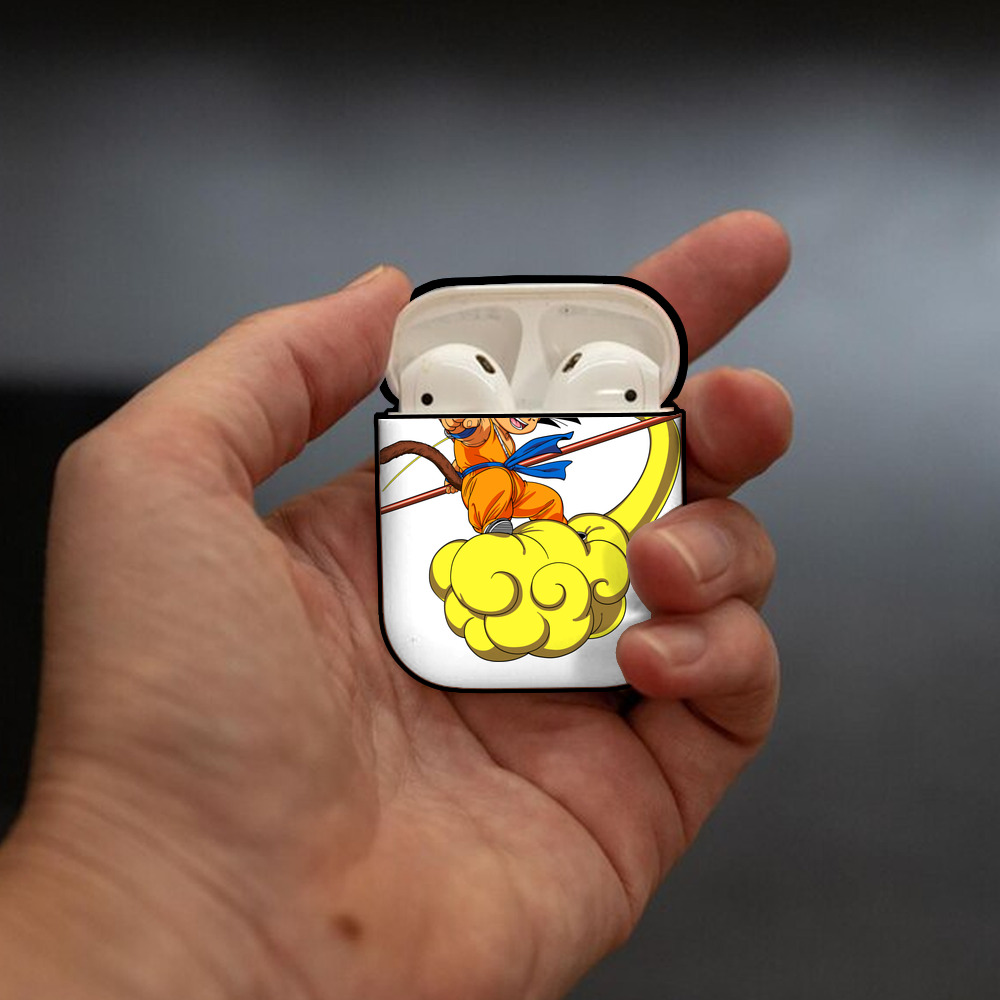 ドラゴンボール 孫悟空（そん ごくう）Son Goku カカロット DRAGON BALL Kakarotto AirPods 第2世代保護ケース ハードシェル ブラック 耐衝撃・防指紋・カラビナ付き