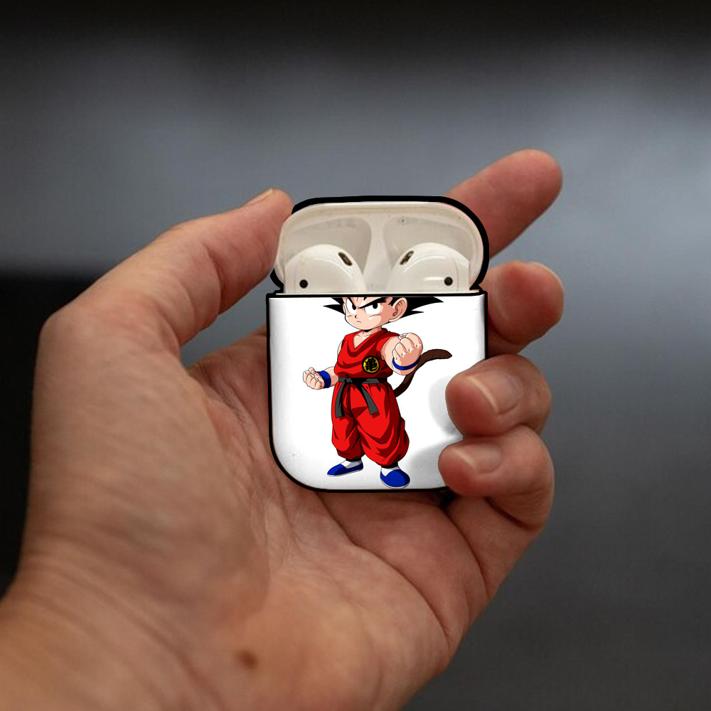 ドラゴンボール 孫悟空（そん ごくう）Son Goku カカロット DRAGON BALL Kakarotto AirPods 第2世代保護ケース ハードシェル ブラック 耐衝撃・防指紋・カラビナ付き