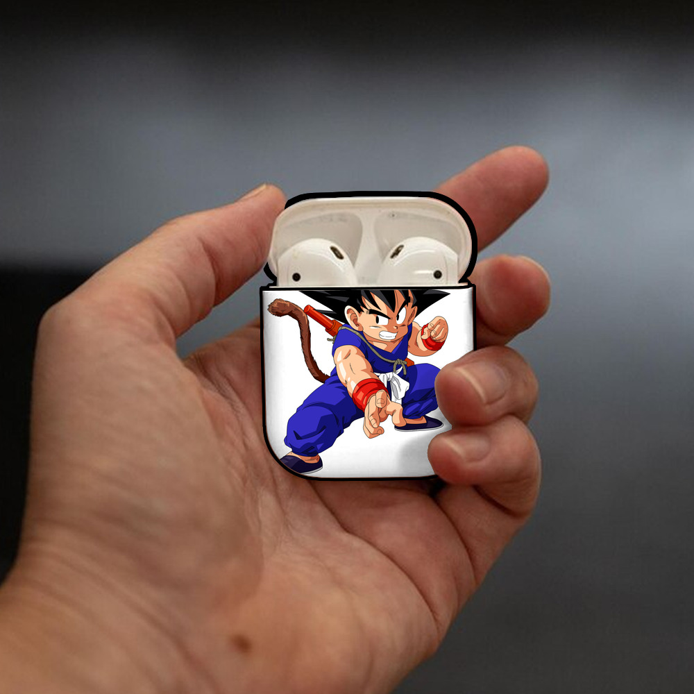ドラゴンボール 孫悟空（そん ごくう）Son Goku カカロット DRAGON BALL Kakarotto AirPods 第2世代保護ケース ハードシェル ブラック 耐衝撃・防指紋・カラビナ付き