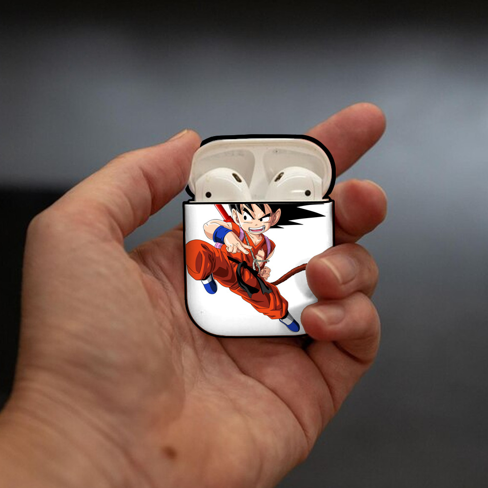 ドラゴンボール 孫悟空（そん ごくう）Son Goku カカロット DRAGON BALL Kakarotto AirPods 第2世代保護ケース ハードシェル ブラック 耐衝撃・防指紋・カラビナ付き