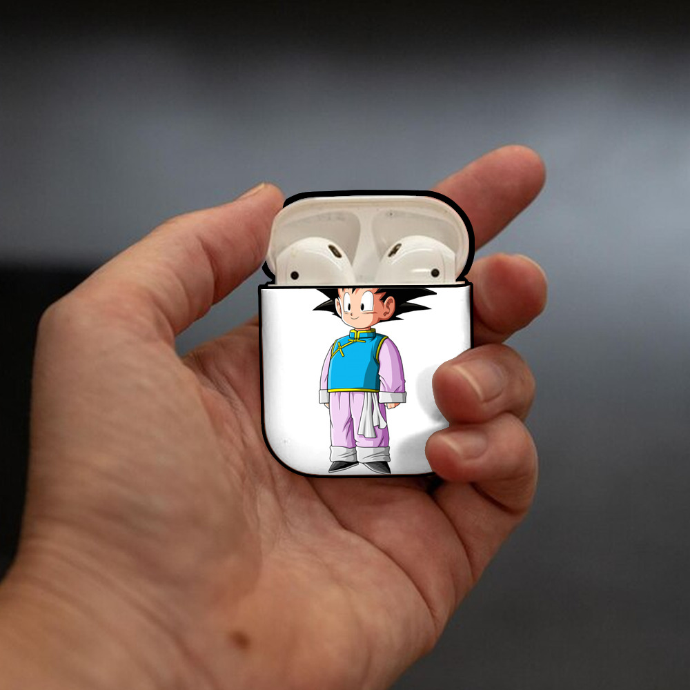 ドラゴンボール 孫悟空（そん ごくう）Son Goku カカロット DRAGON BALL Kakarotto AirPods 第2世代保護ケース ハードシェル ブラック 耐衝撃・防指紋・カラビナ付き