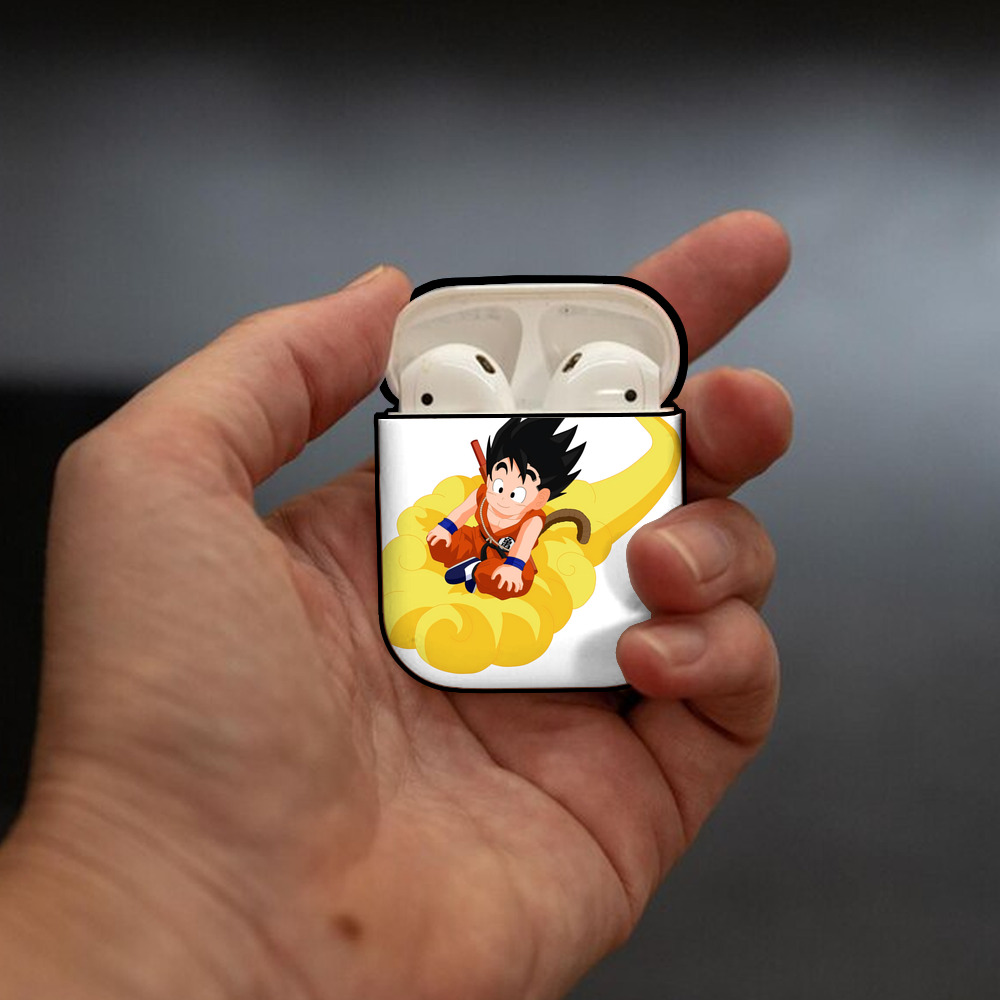 ドラゴンボール 孫悟空（そん ごくう）Son Goku カカロット DRAGON BALL Kakarotto AirPods 第2世代保護ケース ハードシェル ブラック 耐衝撃・防指紋・カラビナ付き
