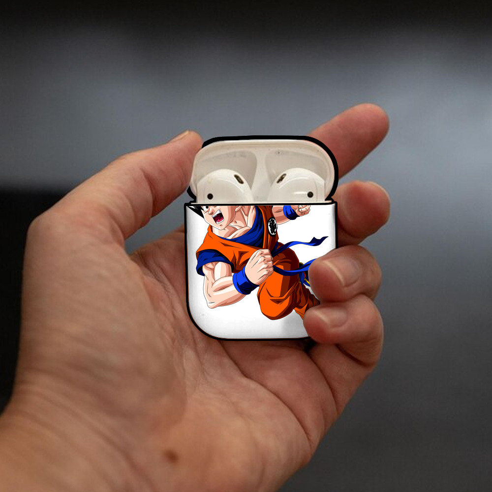 ドラゴンボール 孫悟空（そん ごくう）Son Goku カカロット DRAGON BALL Kakarotto AirPods 第2世代保護ケース ハードシェル ブラック 耐衝撃・防指紋・カラビナ付き
