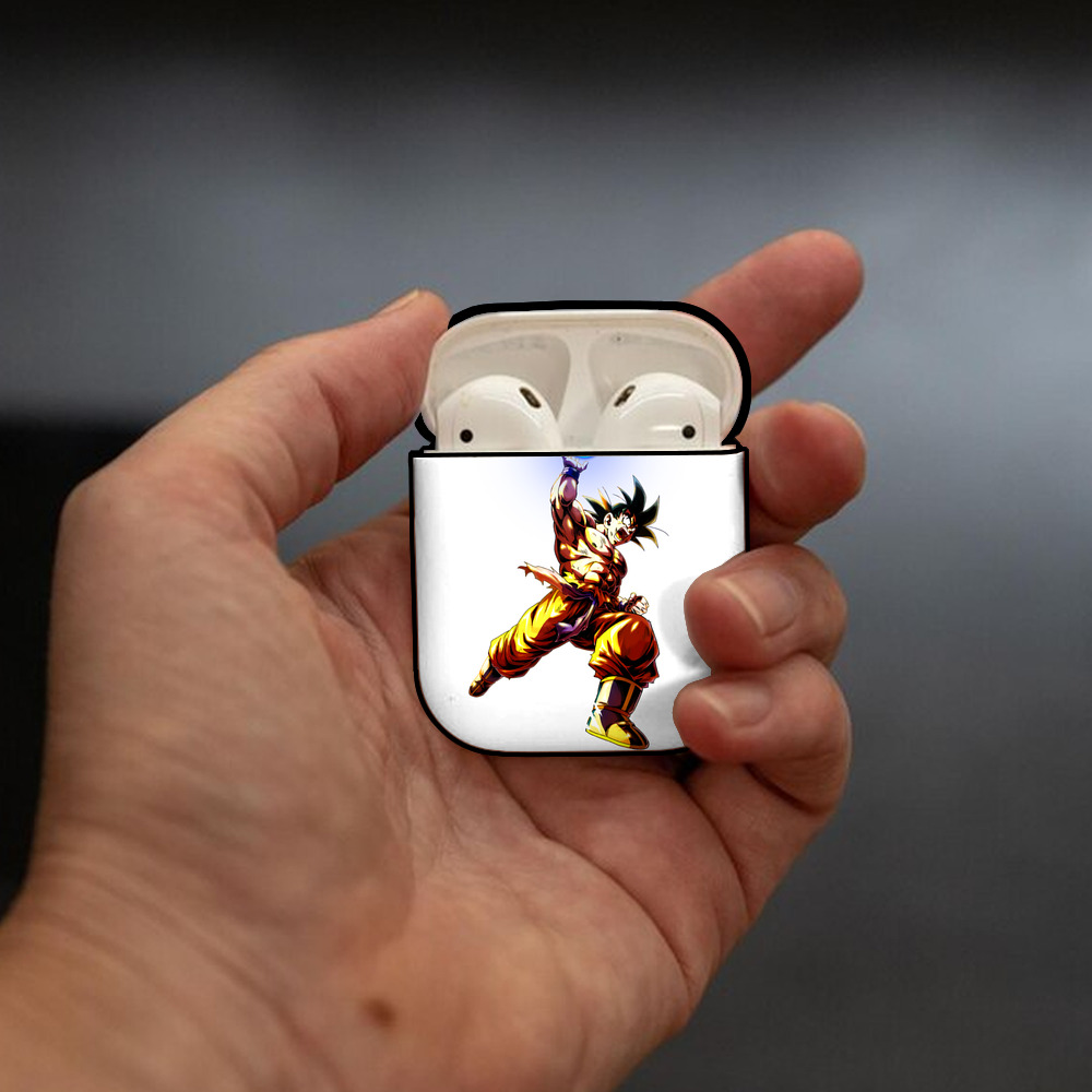ドラゴンボール 孫悟空（そん ごくう）Son Goku カカロット DRAGON BALL Kakarotto AirPods 第2世代保護ケース ハードシェル ブラック 耐衝撃・防指紋・カラビナ付き