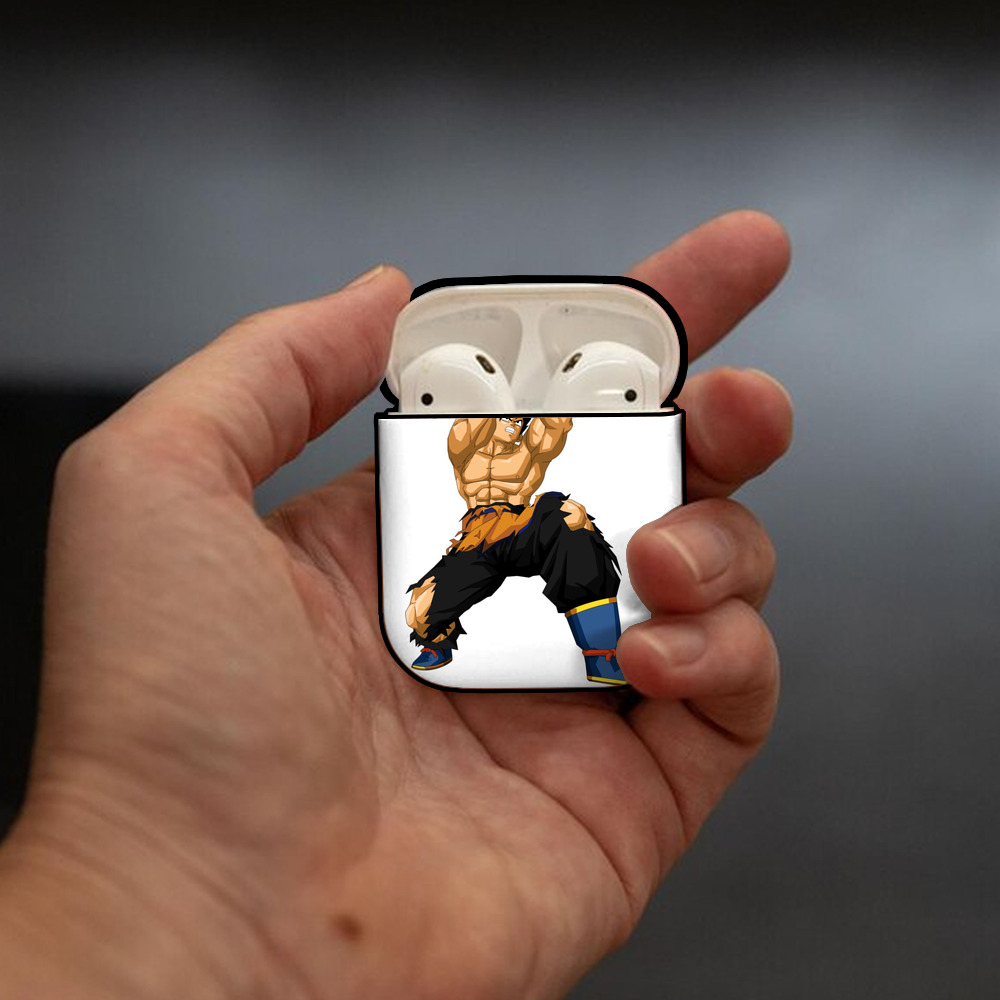 ドラゴンボール 孫悟空（そん ごくう）Son Goku カカロット DRAGON BALL Kakarotto AirPods 第2世代保護ケース ハードシェル ブラック 耐衝撃・防指紋・カラビナ付き