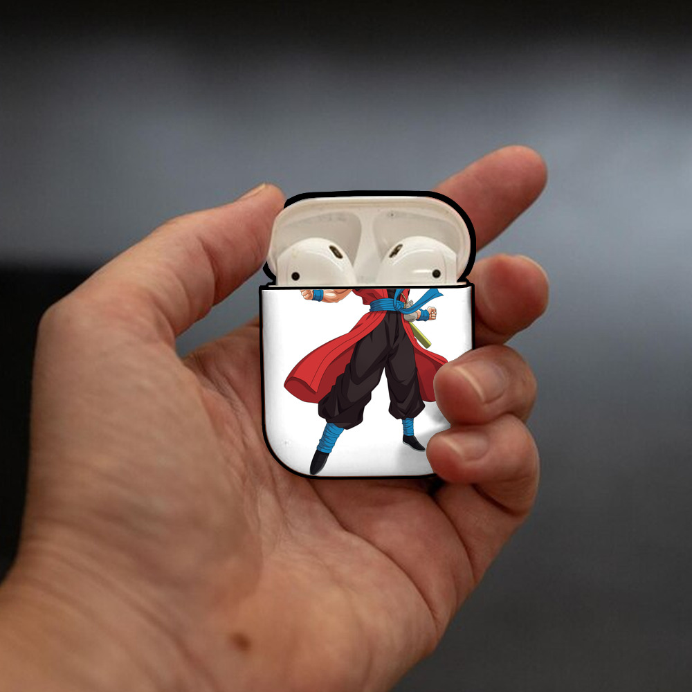 ドラゴンボール 孫悟空（そん ごくう）Son Goku カカロット DRAGON BALL Kakarotto AirPods 第2世代保護ケース ハードシェル ブラック 耐衝撃・防指紋・カラビナ付き