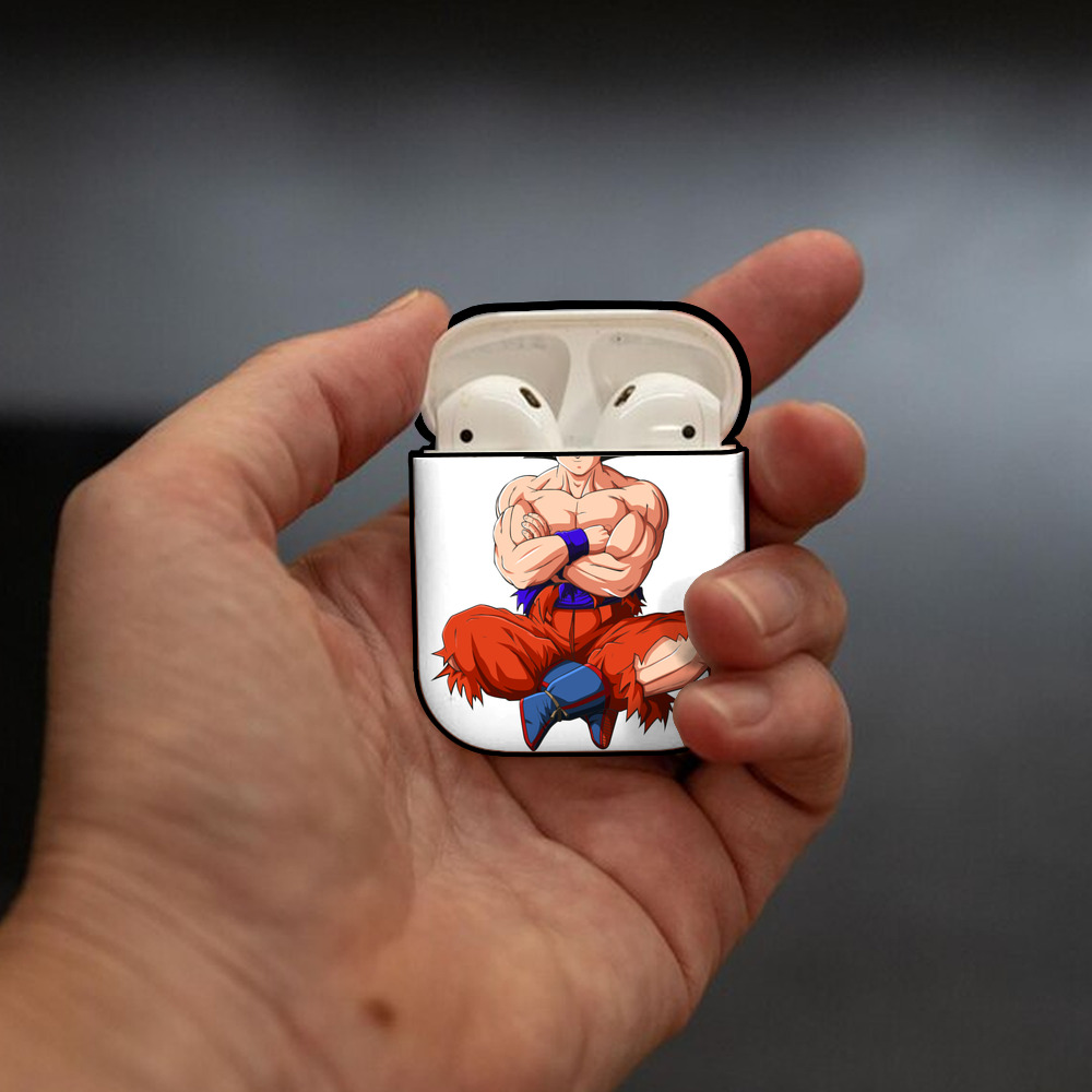ドラゴンボール 孫悟空（そん ごくう）Son Goku カカロット DRAGON BALL Kakarotto AirPods 第2世代保護ケース ハードシェル ブラック 耐衝撃・防指紋・カラビナ付き