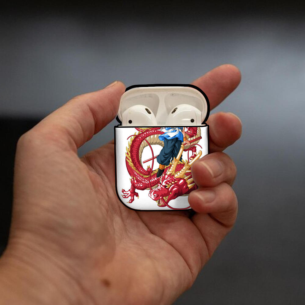 ドラゴンボール 孫悟空（そん ごくう）Son Goku カカロット DRAGON BALL Kakarotto AirPods 第2世代保護ケース ハードシェル ブラック 耐衝撃・防指紋・カラビナ付き