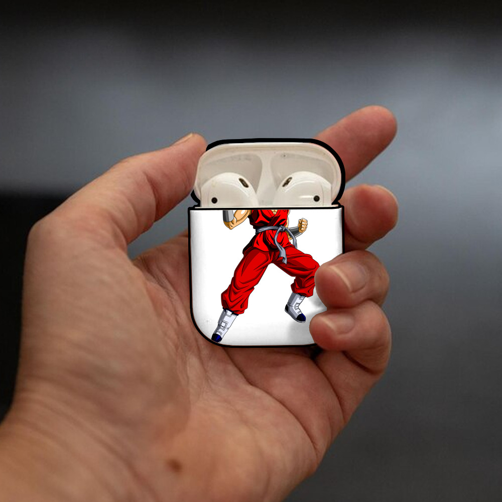 ドラゴンボール 孫悟空（そん ごくう）Son Goku カカロット DRAGON BALL Kakarotto AirPods 第2世代保護ケース ハードシェル ブラック 耐衝撃・防指紋・カラビナ付き