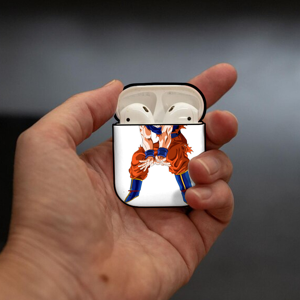 ドラゴンボール 孫悟空（そん ごくう）Son Goku カカロット DRAGON BALL Kakarotto AirPods 第2世代保護ケース ハードシェル ブラック 耐衝撃・防指紋・カラビナ付き