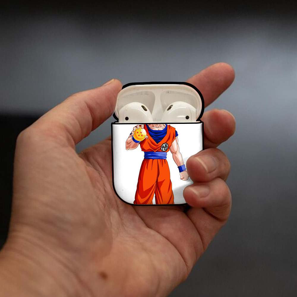 ドラゴンボール 孫悟空（そん ごくう）Son Goku カカロット DRAGON BALL Kakarotto AirPods 第2世代保護ケース ハードシェル ブラック 耐衝撃・防指紋・カラビナ付き