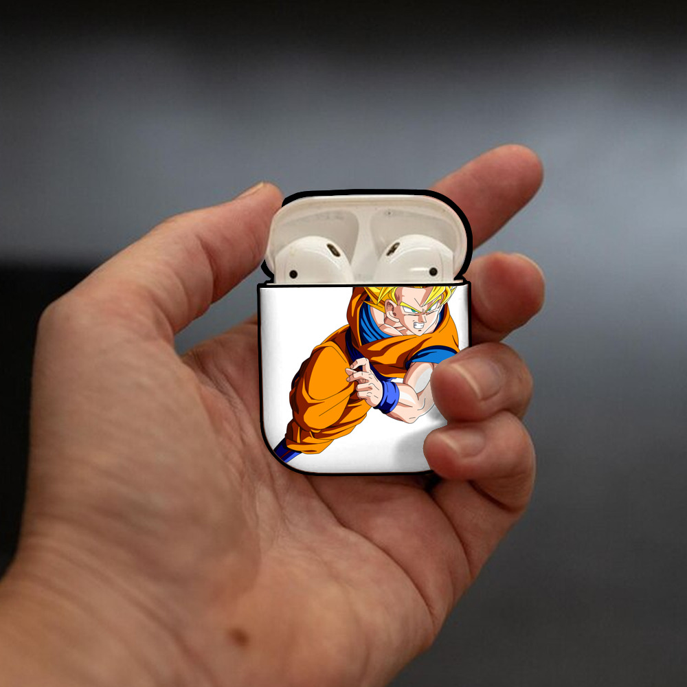 ドラゴンボール 孫悟空（そん ごくう）Son Goku カカロット DRAGON BALL Kakarotto AirPods 第2世代保護ケース ハードシェル ブラック 耐衝撃・防指紋・カラビナ付き