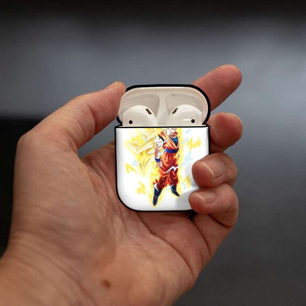 ドラゴンボール 孫悟空（そん ごくう）Son Goku カカロット DRAGON BALL Kakarotto AirPods 第2世代保護ケース ハードシェル ブラック 耐衝撃・防指紋・カラビナ付き