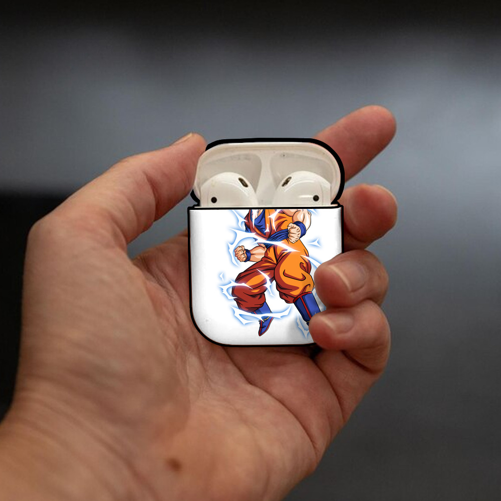 ドラゴンボール 孫悟空（そん ごくう）Son Goku カカロット DRAGON BALL Kakarotto AirPods 第2世代保護ケース ハードシェル ブラック 耐衝撃・防指紋・カラビナ付き