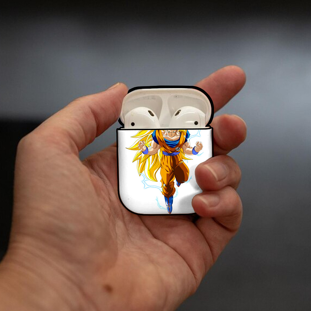 ドラゴンボール 孫悟空（そん ごくう）Son Goku カカロット DRAGON BALL Kakarotto AirPods 第2世代保護ケース ハードシェル ブラック 耐衝撃・防指紋・カラビナ付き