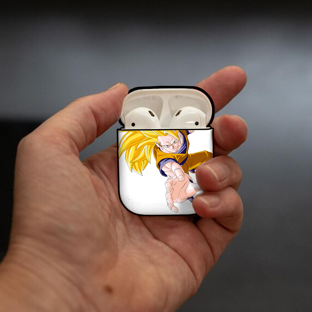 ドラゴンボール 孫悟空（そん ごくう）Son Goku カカロット DRAGON BALL Kakarotto AirPods 第2世代保護ケース ハードシェル ブラック 耐衝撃・防指紋・カラビナ付き