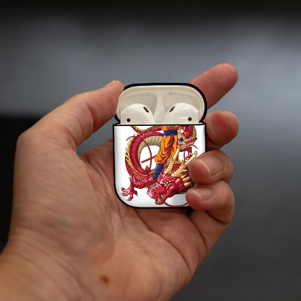 ドラゴンボール 孫悟空（そん ごくう）Son Goku カカロット DRAGON BALL Kakarotto AirPods 第2世代保護ケース ハードシェル ブラック 耐衝撃・防指紋・カラビナ付き